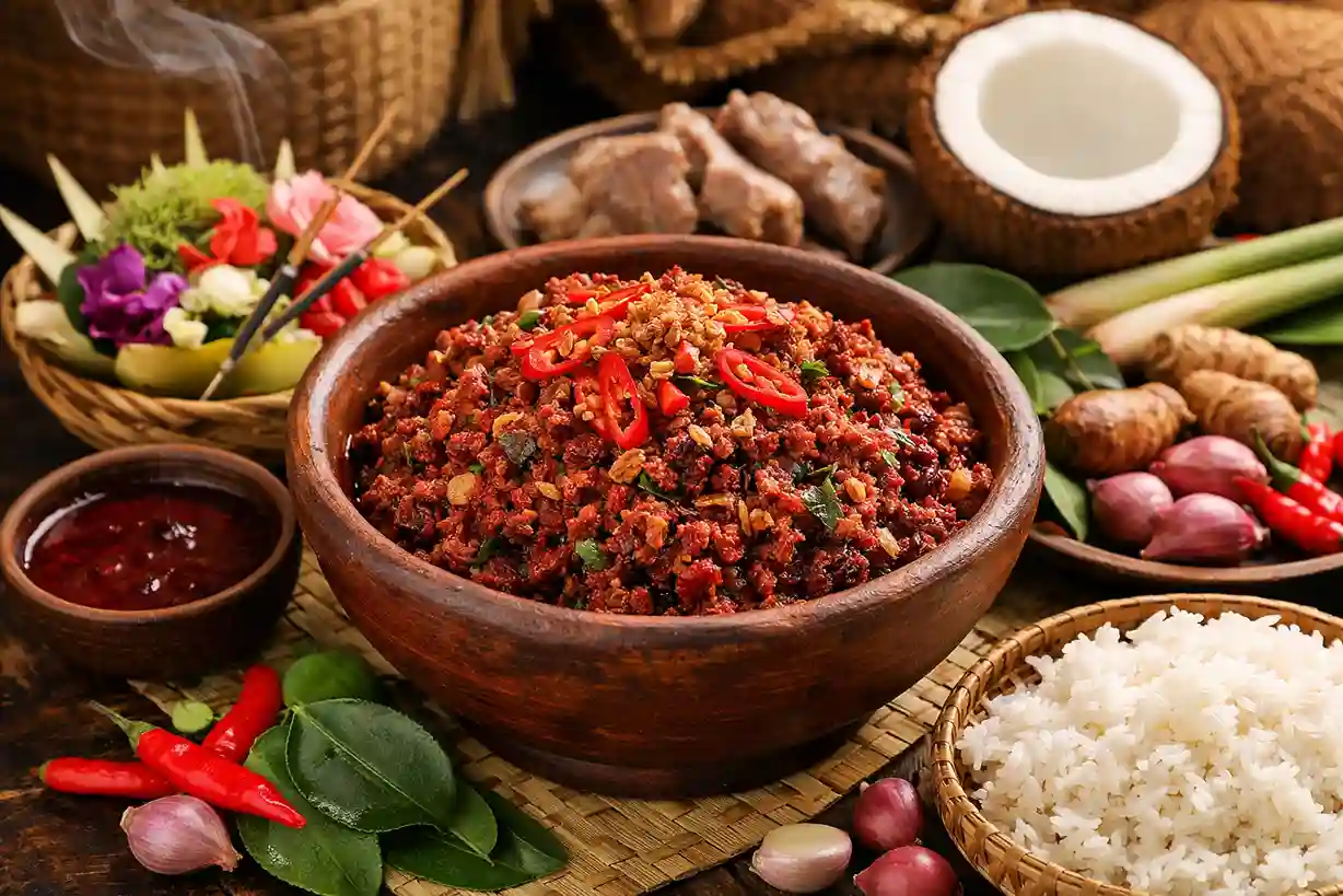 Resep Lawar Merah Bali Asli dengan Cita Rasa Khas yang Melekat